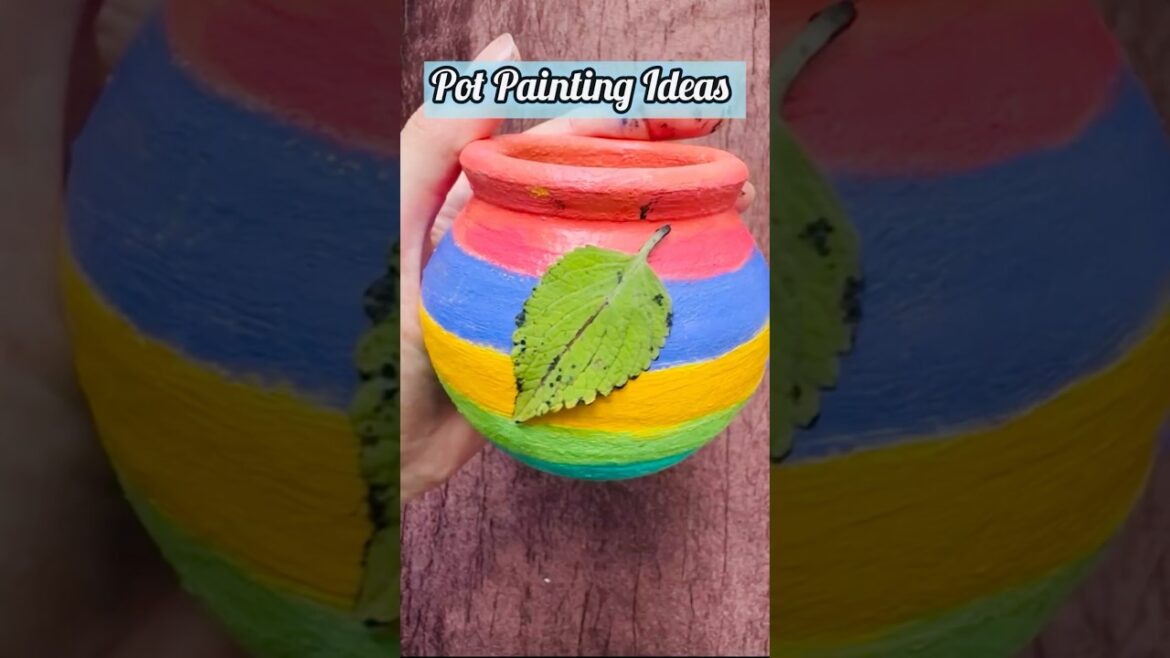 DIY Pot Painting Ideas || #plants #garden #shorts