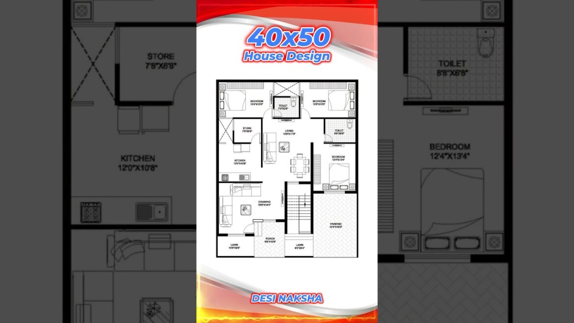 40x50 Plot Owners MUST SEE this 2000 sqft House Plan #shorts #houseplan