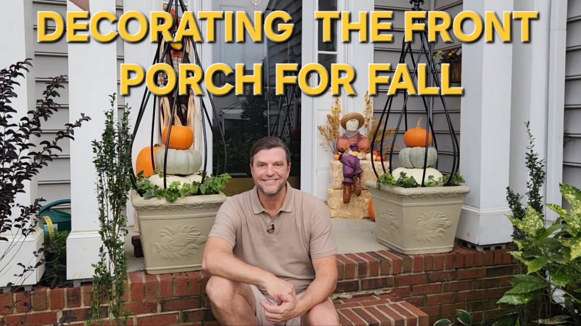 Decorating The Front Porch For Fall & Planting A Fall Container~Gardening with Grayson