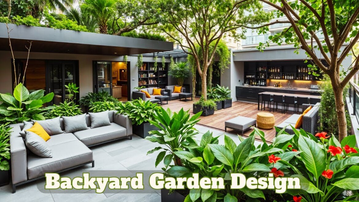 Eco-Friendly Outdoor Oasis: Modern Nature-Inspired Backyard Garden Designs for 2024