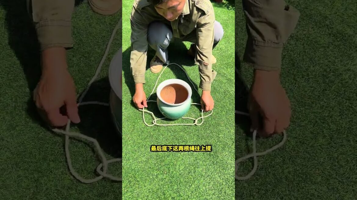 教你实用又漂亮的绳结，学会了嘛？#养花#盆栽#植物