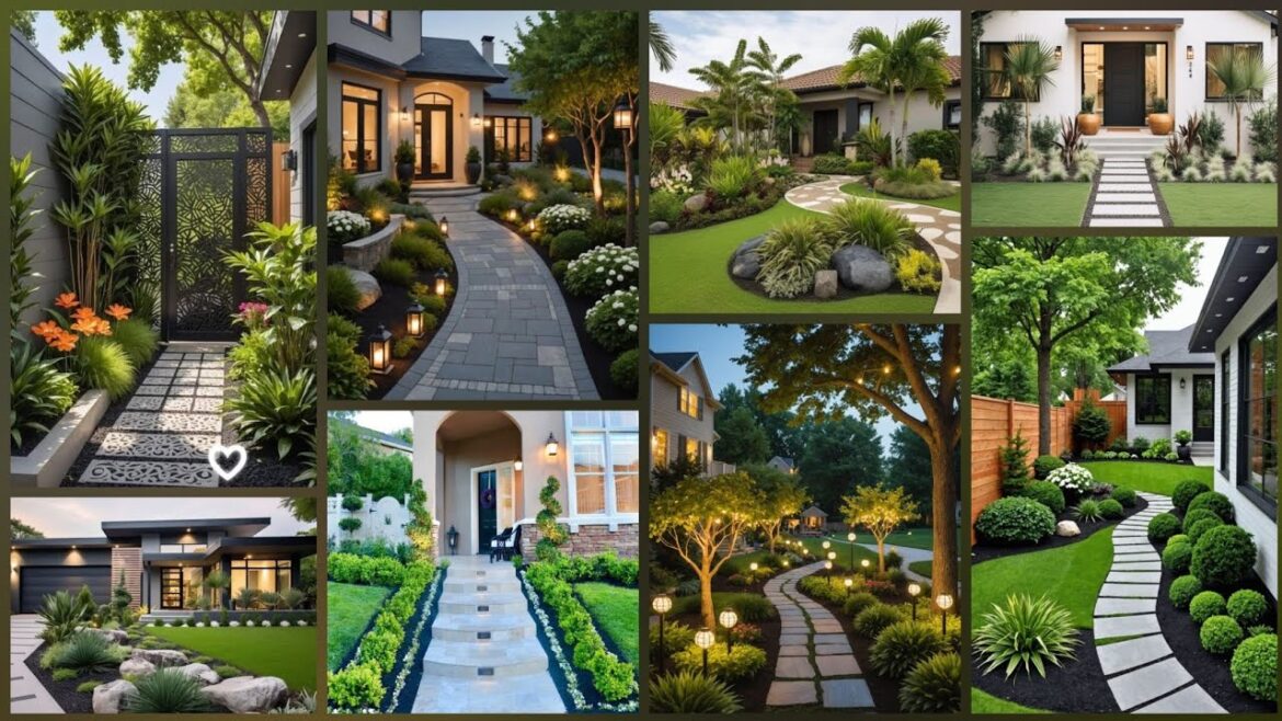 30+ Modern Front yard Landscaping Ideas|Front yard garden Ideas|