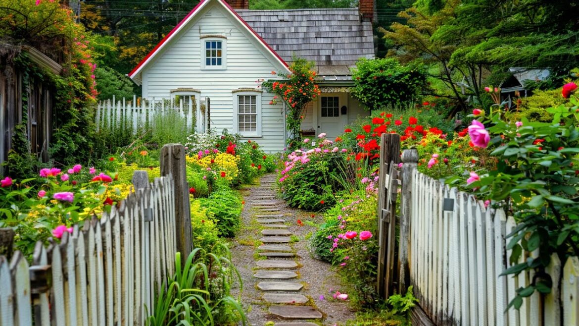 Designing Rural Garden Landscapes with Floral Fences and Lush Plants Designing Rural Garden Landscapes with Floral Fences and Lush Plants