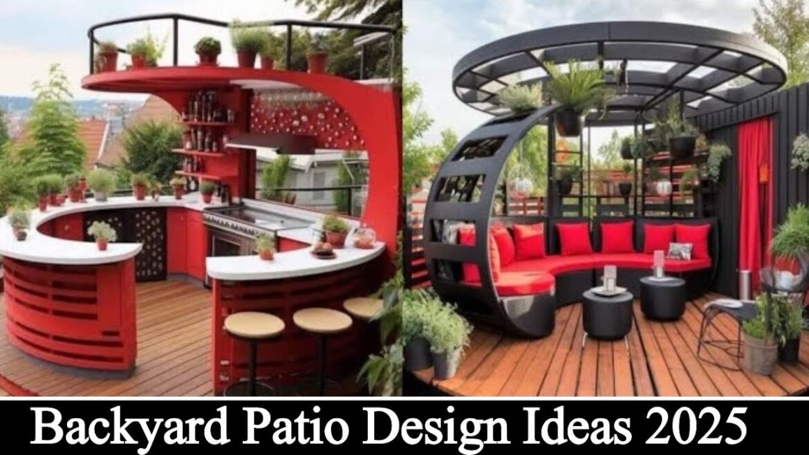 Backyard Patio Design Ideas 2025 | Backyard Garden Landscaping Ideas | Rooftop Wooden Pergola | diy