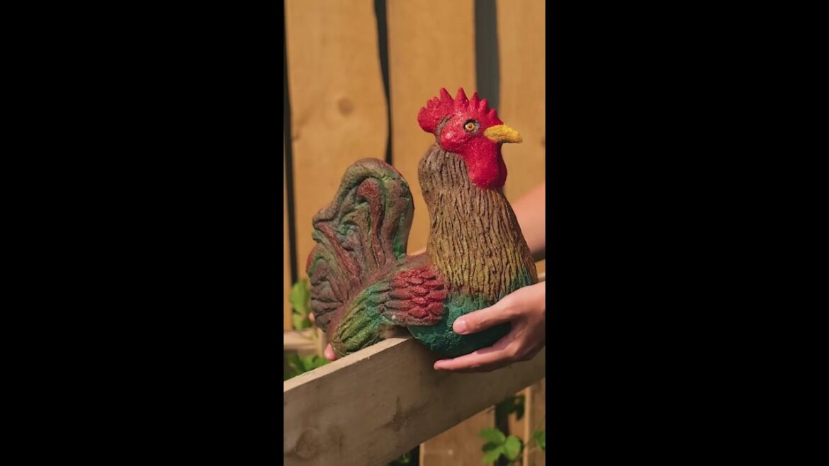 Cute cement chickens for your garden🐓