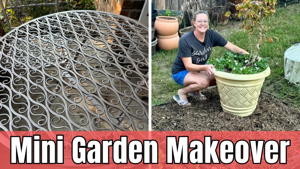 🌸 Mini Garden MAKEOVER: Sheet Mulching & Restoring a Roadside Metal Bistro Set