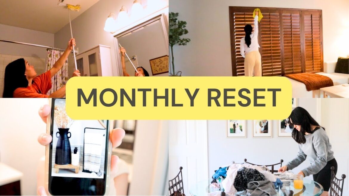 MONTHLY RESET | 🪴Gardening, Cleaning Hacks, Home Refresh, Bathroom Makeover, Amazon Organization