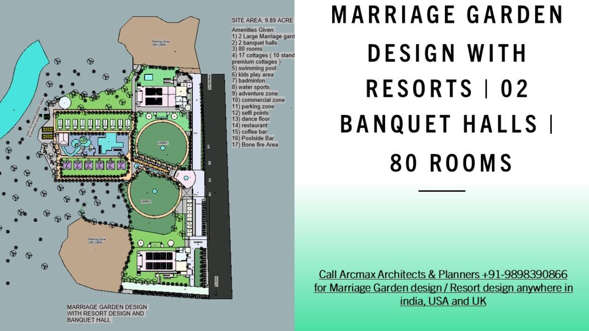 Simple Marriage Garden design ideas|Wedding Resort and Banquet Hall Design|Best Architects in India
