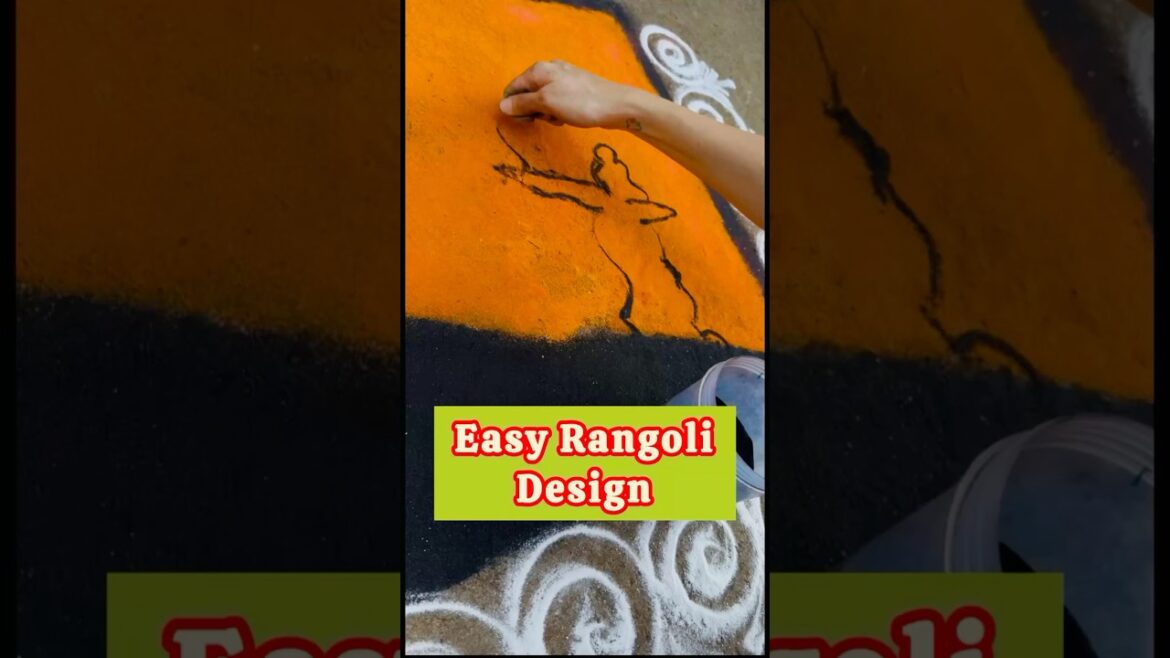Easy Rangoli Design || #dussehra #navratri #rangoli #ramnavami Easy Rangoli Design || #dussehra #navratri #rangoli #ramnavami