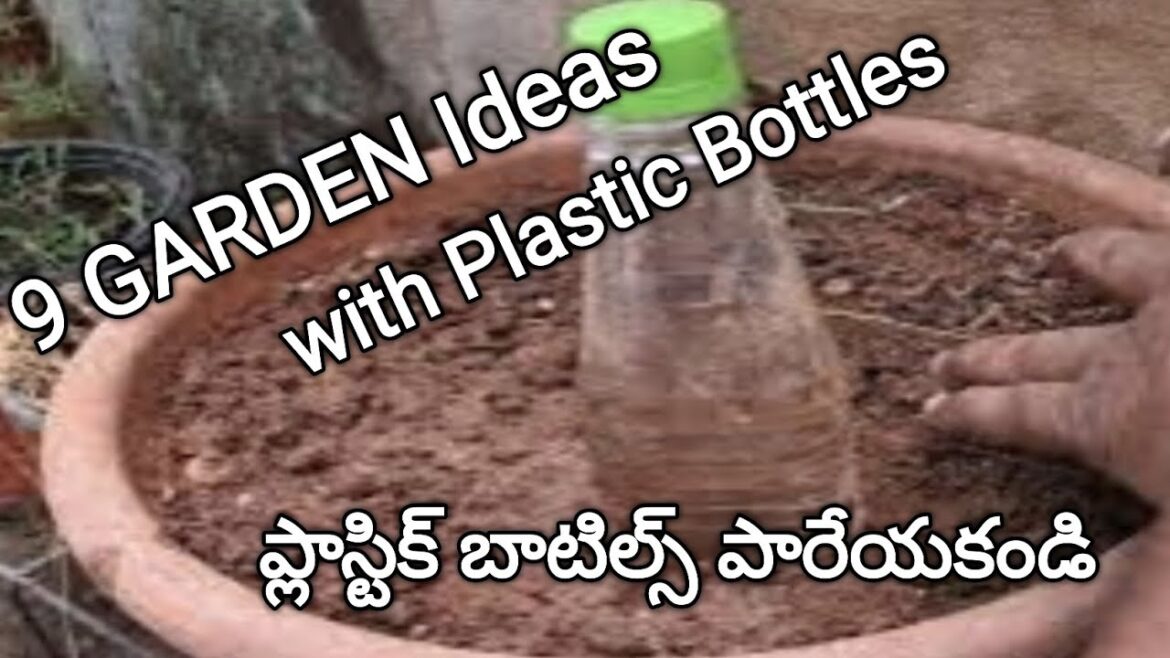 232. 9 GARDEN IDEAS with used plastic bottles.