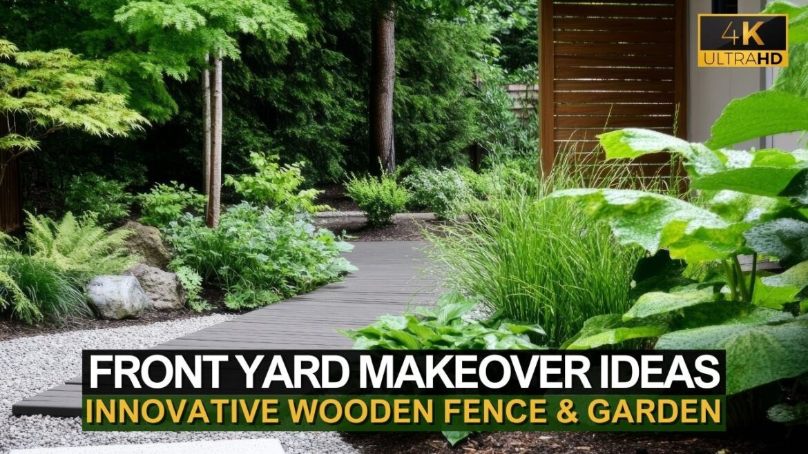 Front Yard Makeover: Innovative Wooden Fence & Garden Design Ideas!