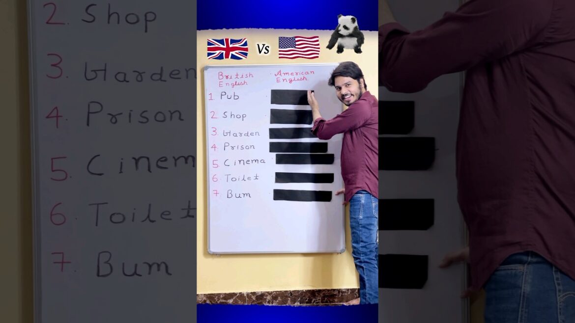 British English vs American English - Part 2 ! 😲 #QuickLingoAmit #britishenglish #americanenglish