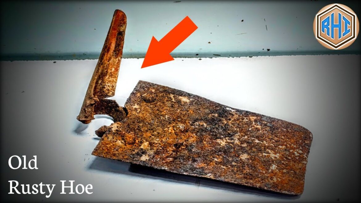Rusty Hoe Gardening Tools Restoration- Perfect  Restoration. United States Restoration