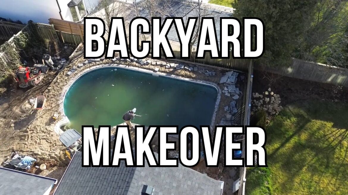 MASSIVE Backyard Landscape Transformation | Inground Pool, patio, interlock, and MORE