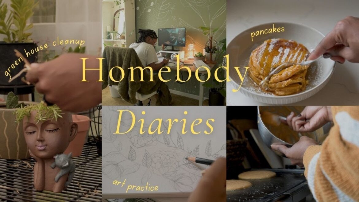 Cozy pancake mornings, garden cleanup, & floral art practice | Homebody Diaries