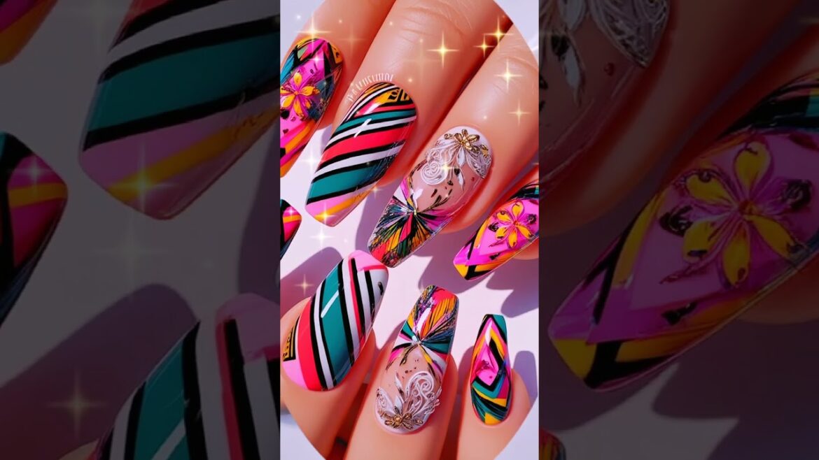 Summer nail ideas 2024 #nails #shorts #beauty #summernailart