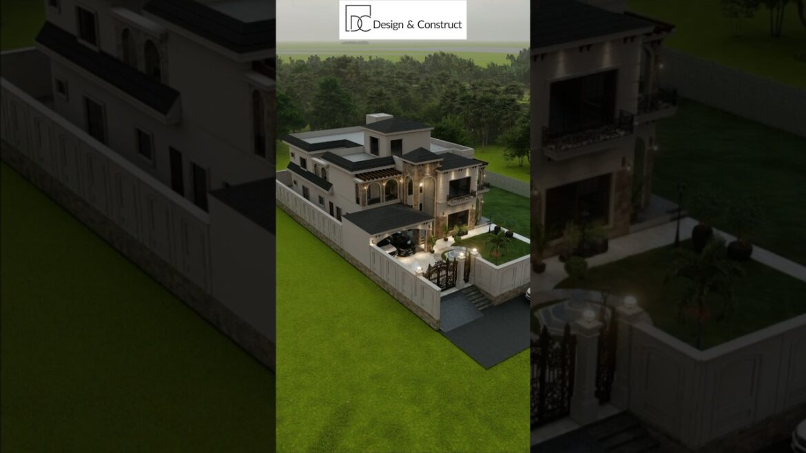 Beautiful House Design || Front Elevation of Classic House and 3d Animation #frontelevation #house
