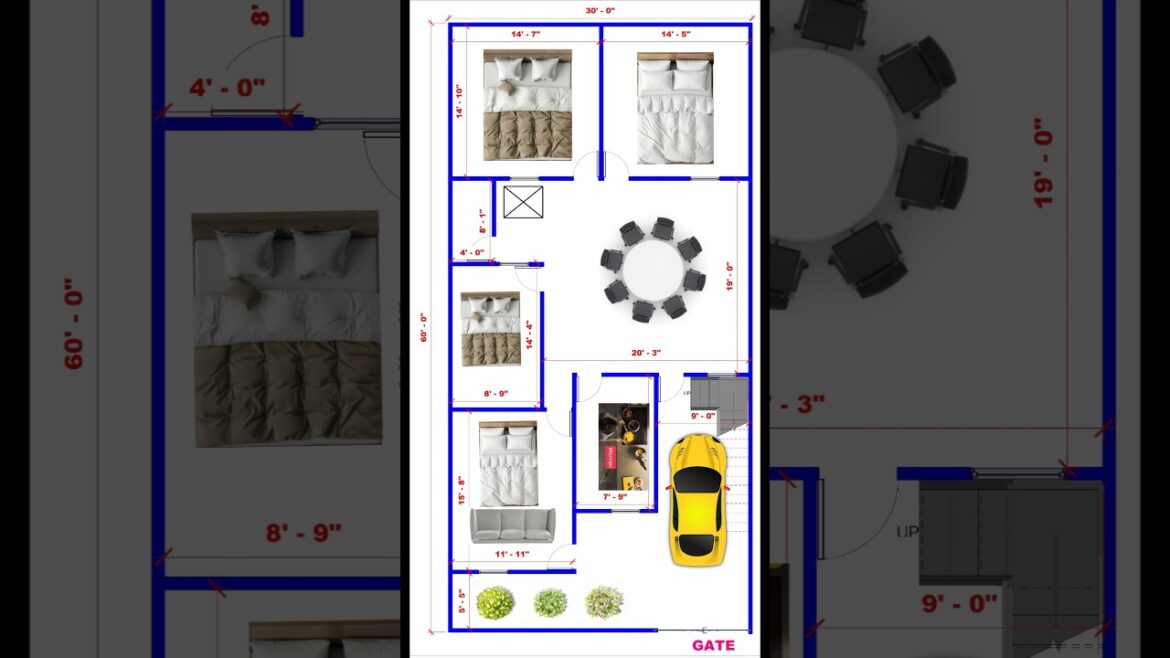 30X60 East Facing House Plans | 30 By 60 East Facing House Plan |30 By 60 House Design#shorts#2dplan 30X60 East Facing House Plans | 30 By 60 East Facing House Plan |30 By 60 House Design#shorts#2dplan