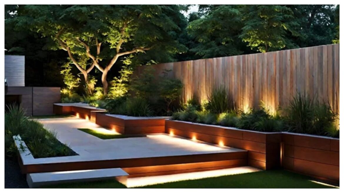 98 Modern Garden Wall & Fence Ideas for Your Home Exterior l wood wave