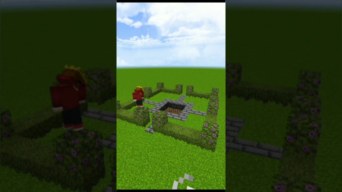 Minecraft Cool  Garden  Design #shorts #minecraft #ytshorts