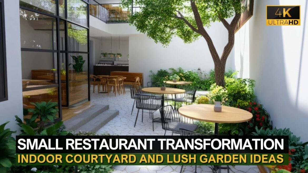 Small Restaurant Transformation: Indoor Courtyard and Lush Garden Ideas