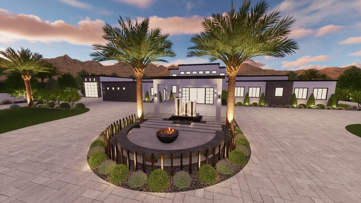 Perez Project - Stunning Front Yard Landscape & Entryway Design (Mesa, AZ)