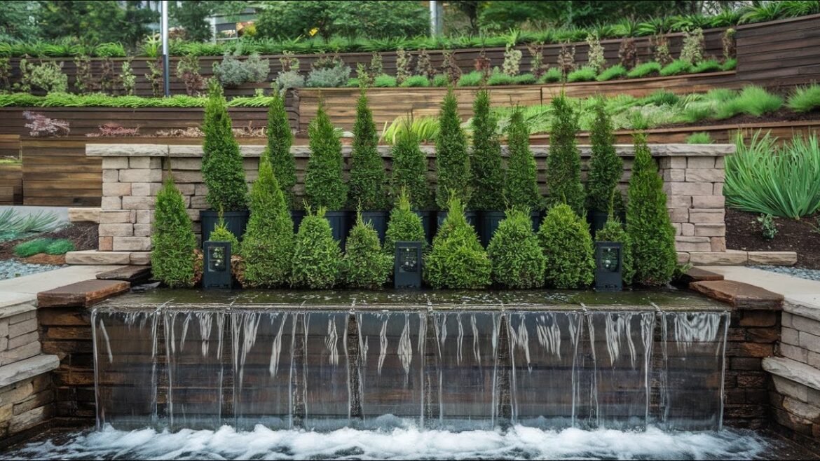 Garden Makeover: Centerpiece Evergreen Installation & Planting Projects Around the Waterfall Garden Makeover: Centerpiece Evergreen Installation & Planting Projects Around the Waterfall