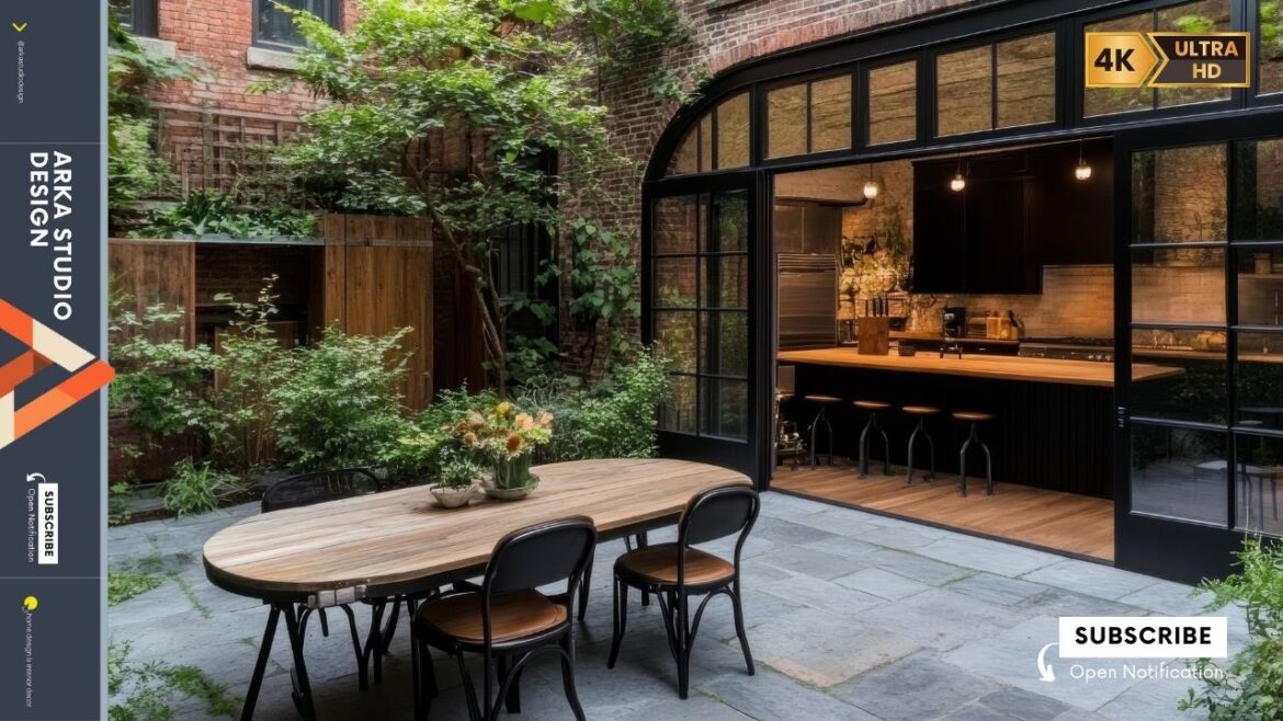 Small Garden Design & Rustic Outdoor Living for Cozy Townhouse Backyards