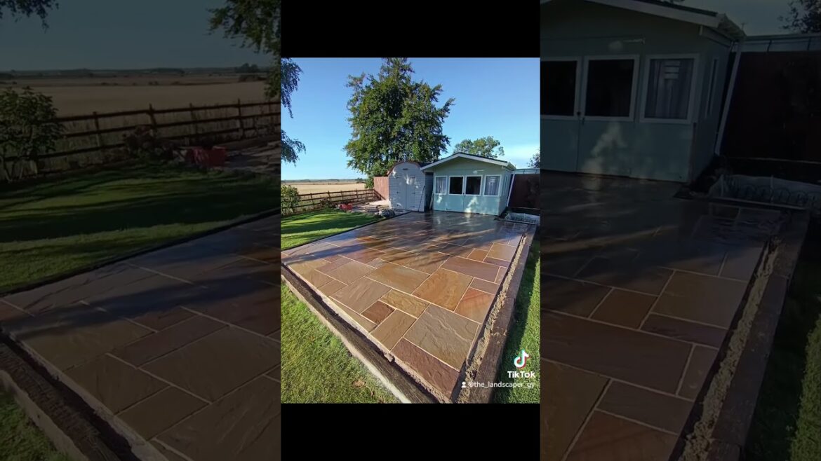 Talasey Camel Indian Sandstone Patio #landscaping #construction #backyard