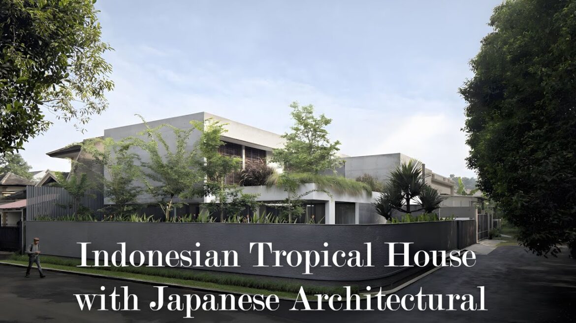 Indonesian Tropical House with Japanese Architectural Influences #tropicalhouse