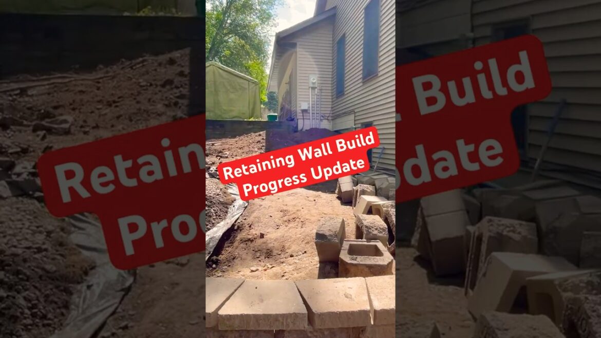 Retaining Wall Progress: Rebuilding the Upper Tier! (Update #3)    #retainingwall #short