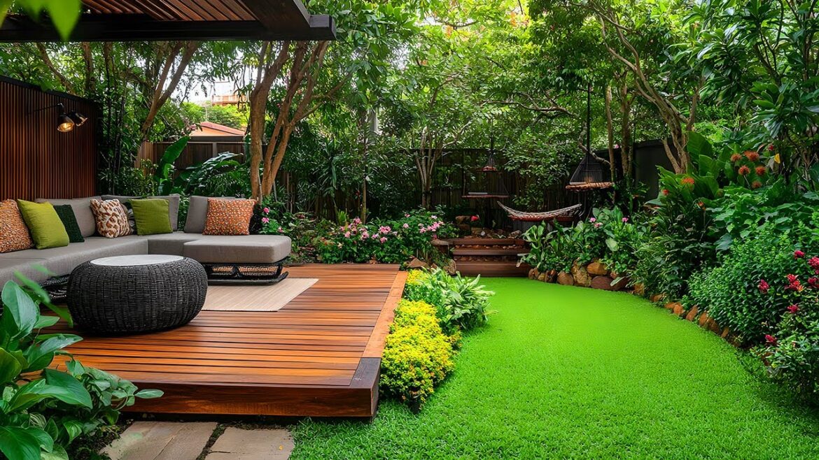 Small Backyard Boost: Garden Design Tips with Wooden Terraces and Cozy Seating Areas