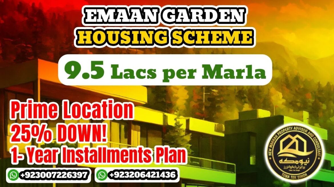 Emaan Garden Housing Scheme: 1-Year Investment Plan | Prime Location | Invest Now