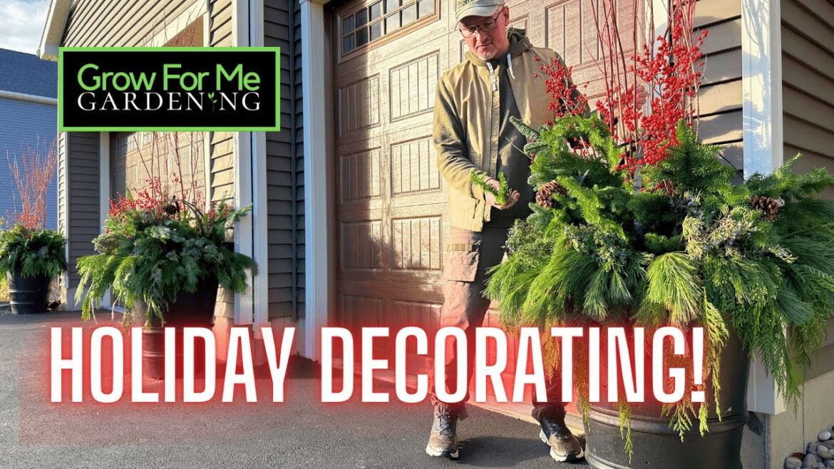 Decorating For The Holidays 🌲 Evergreen Containers 🌲Come Inside to See Our Christmas Tree!