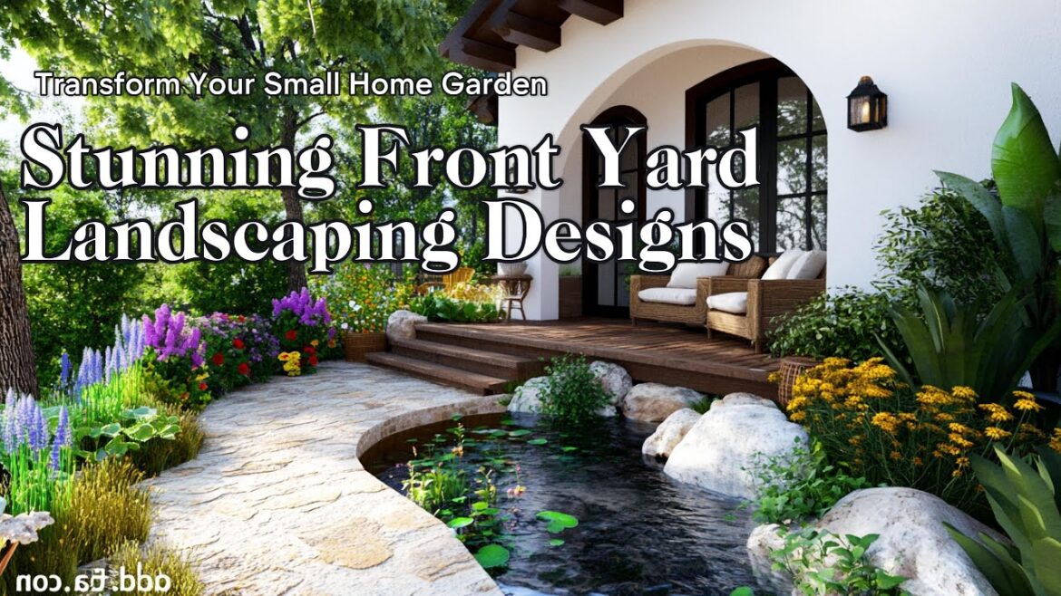Transform Your Tiny House Front Yard Landscaping Ideas with Mediterranean and Farmhouse Patio Style