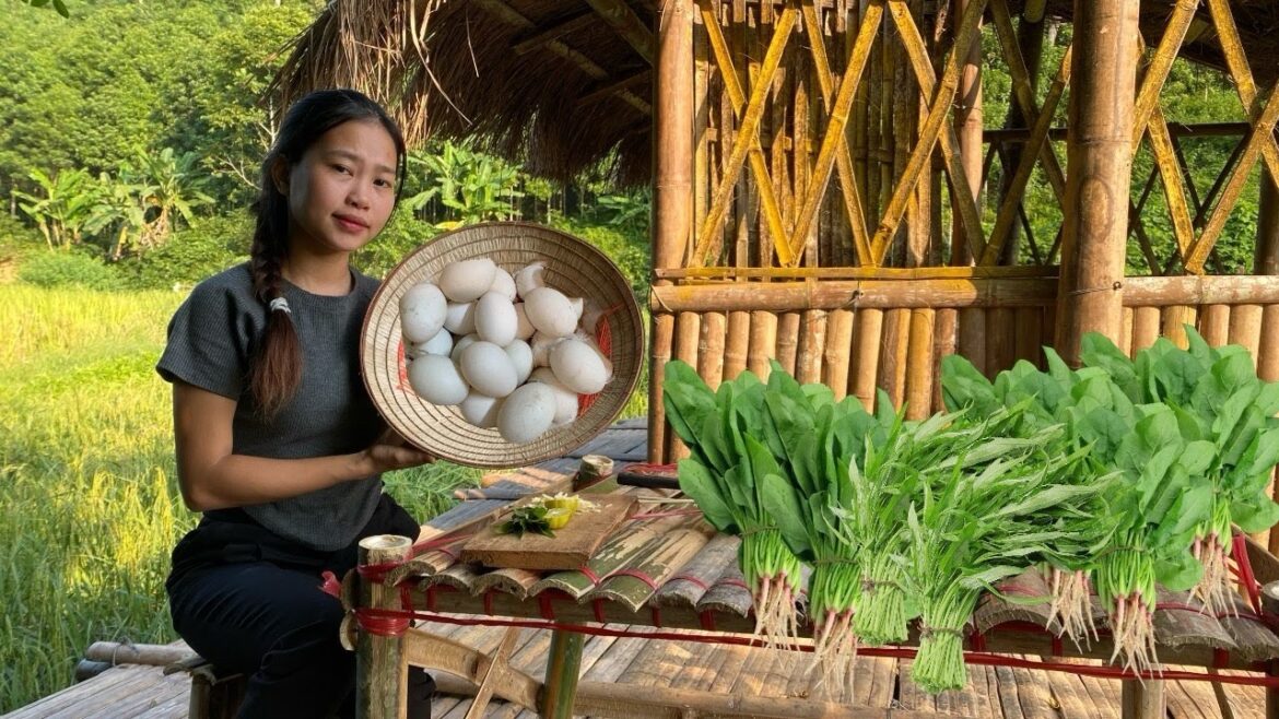 mute girl. Vegetable gardening and duck egg harvesting – farm life mute girl. Vegetable gardening and duck egg harvesting - farm life