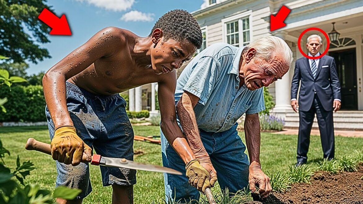 Boy Helps Man Trim the Garden in Front of a House; The Next Day, a Limousine Stops at His Door…