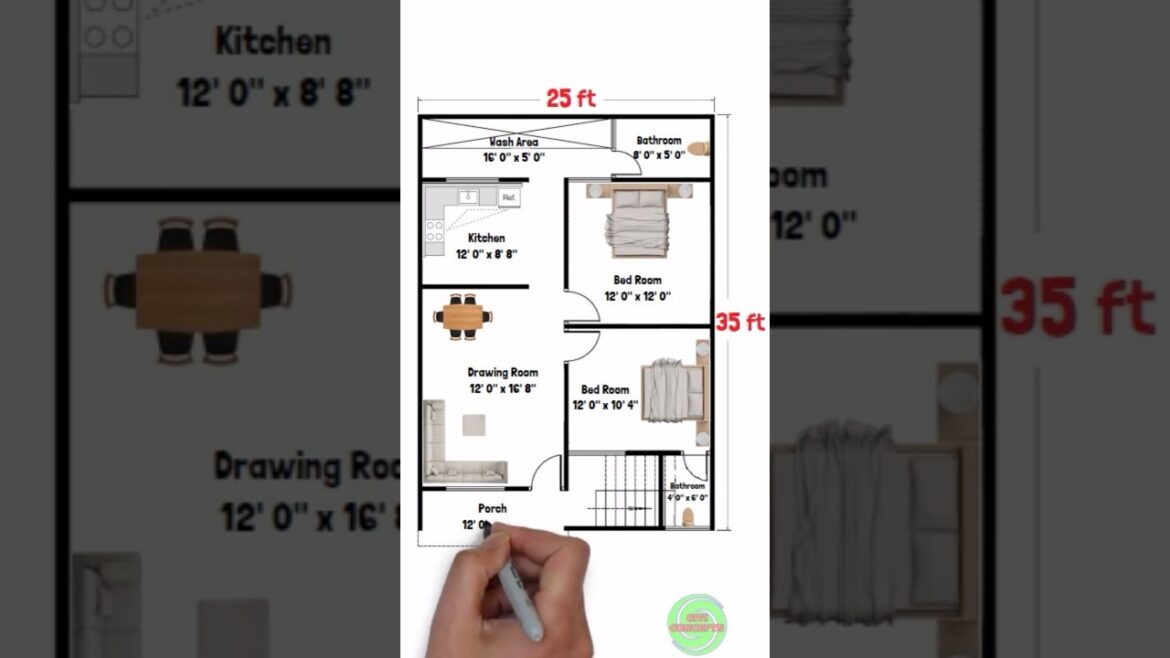 25x30 House Plan | 25x30 House Design | 25x30 House Plan With Garden | East# houseplans #housedesign