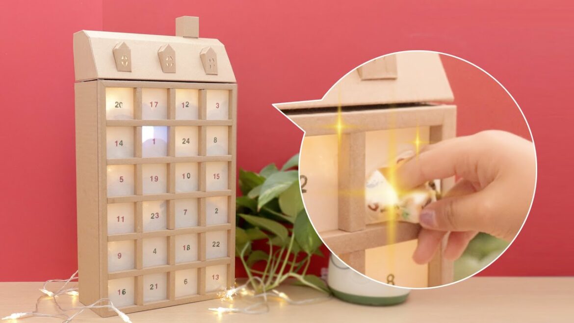 [Cardboard Crafts] DIY Advent Calendar #adventcalendar #diyideas #Chrismascraft
