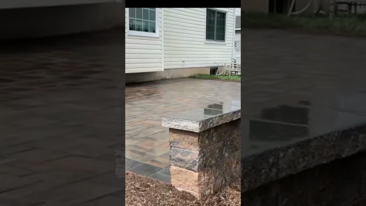 Small Paver Patio Before and After  #backyard #landscaping #construction #patio