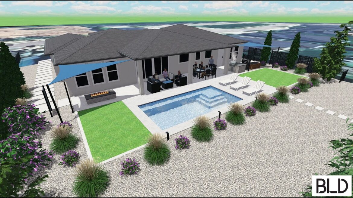 Eagle, Idaho - Modern Backyard Landscape Design (DOLL24)