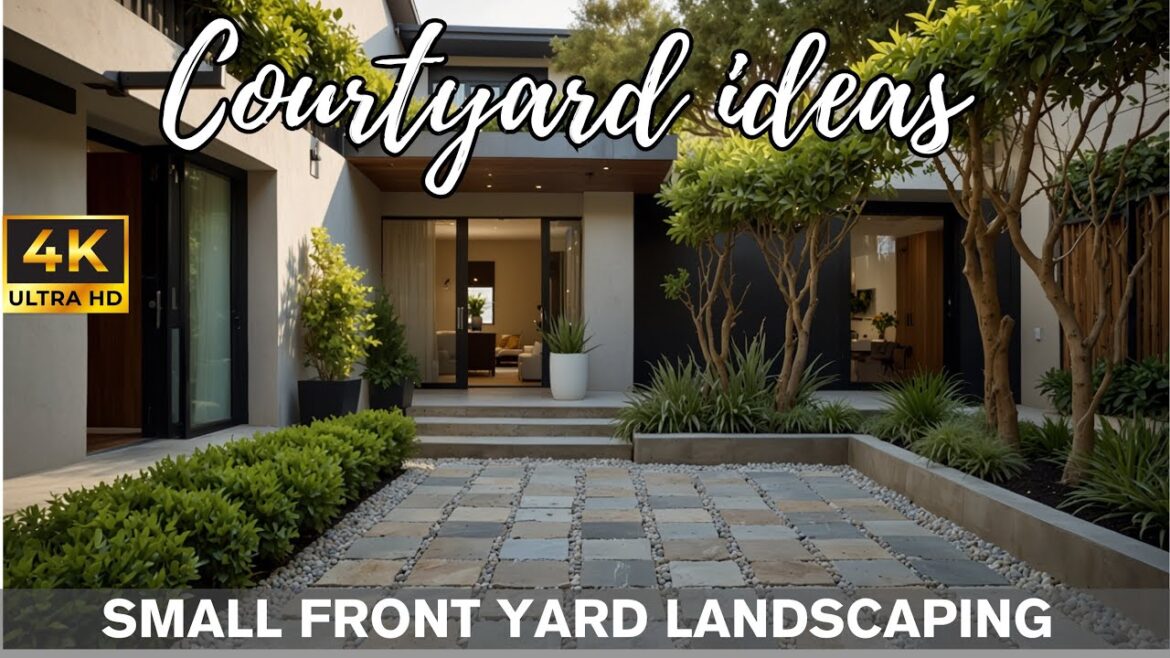 Courtyard garden ideas for a welcoming entryway | Small Front Yard Landscaping