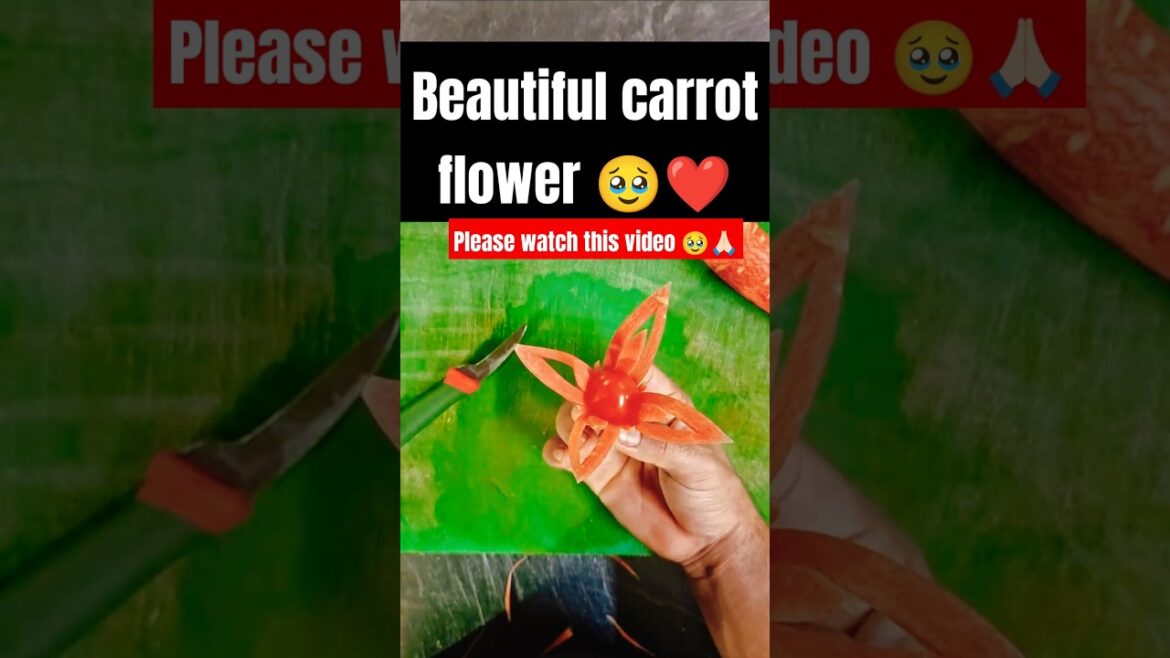 Amazing Carrot Flower Ideas You Can Try! #shorts #shortvideo #viralvideo  #youtubeshorts #art #fyp