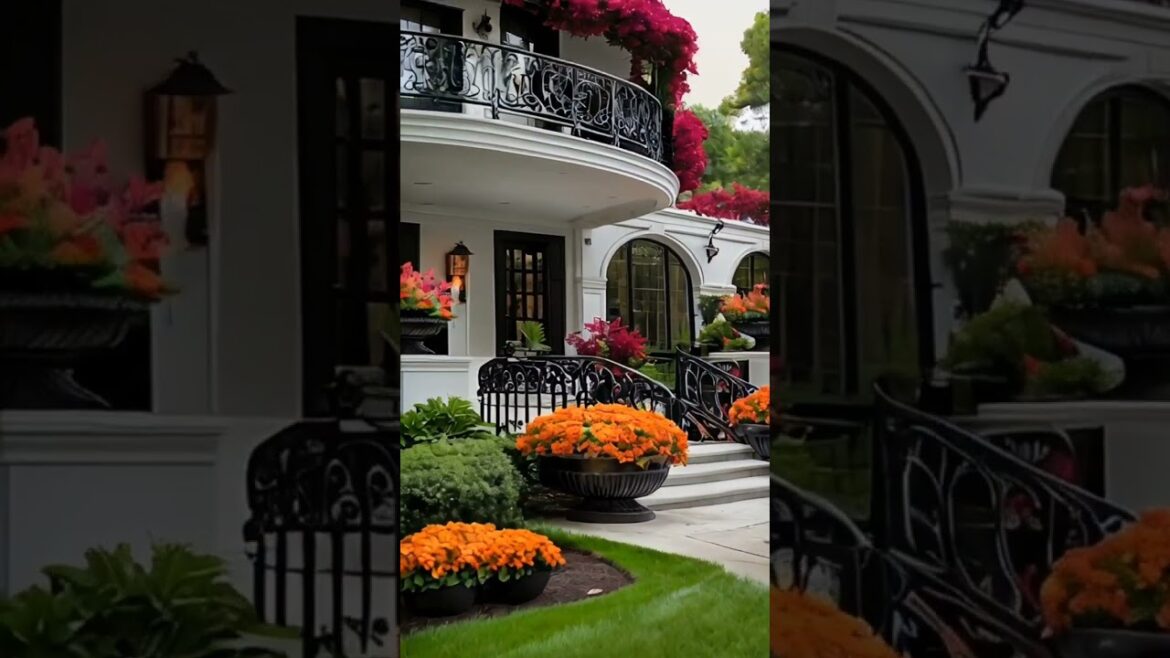 Luxurious Mansion with Blooming Garden and Elegant Design. #garden_design #luxury_mansion