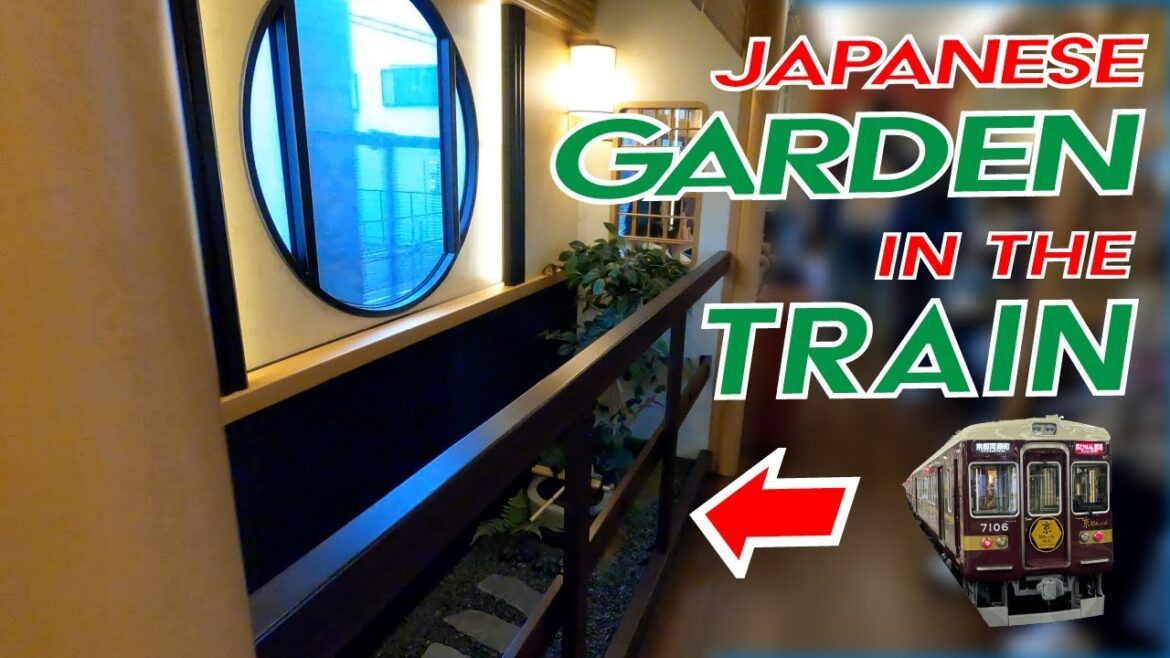Japanese garden in the train