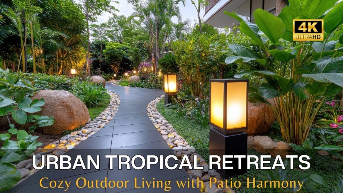 Urban Tropical Retreat: Transform Your Small Backyard into a Garden Oasis with Patio Harmony