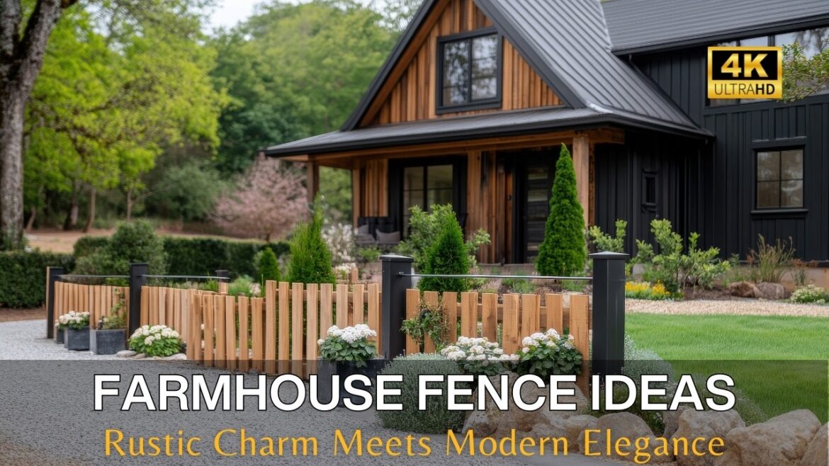 Rustic Charm Meets Modern Elegance: Farmhouse Fence Ideas for Stylish Front Yard & Backyard Retreats