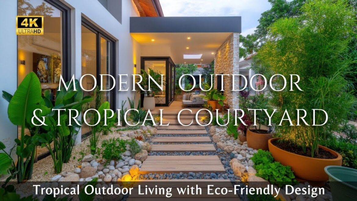 Modern Courtyard Makeover: Transform Your Tropical Outdoor Living with Eco-Friendly Design Ideas