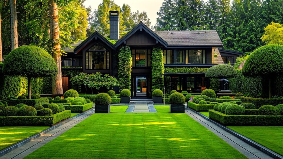 Front Yard Landscape Ideas: Create a Stunning Symmetrical Garden with Greenery