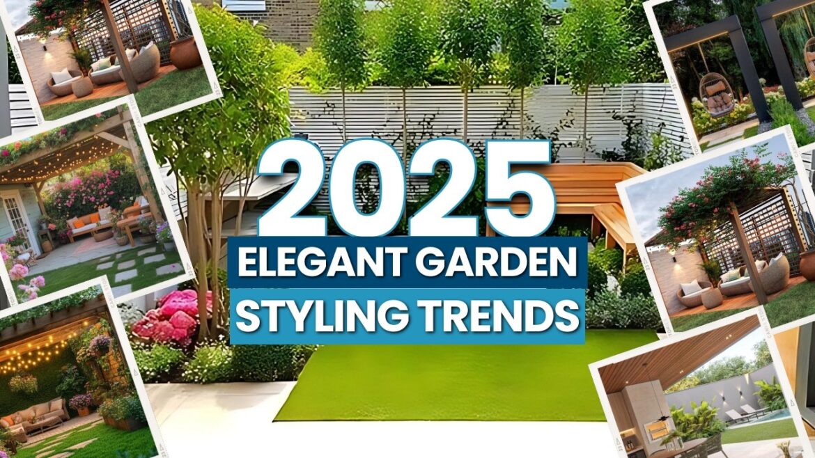 Elegant Garden Styling Trends 2025 | Modern Planters | Relaxing Outdoor Setup | outdoor living space